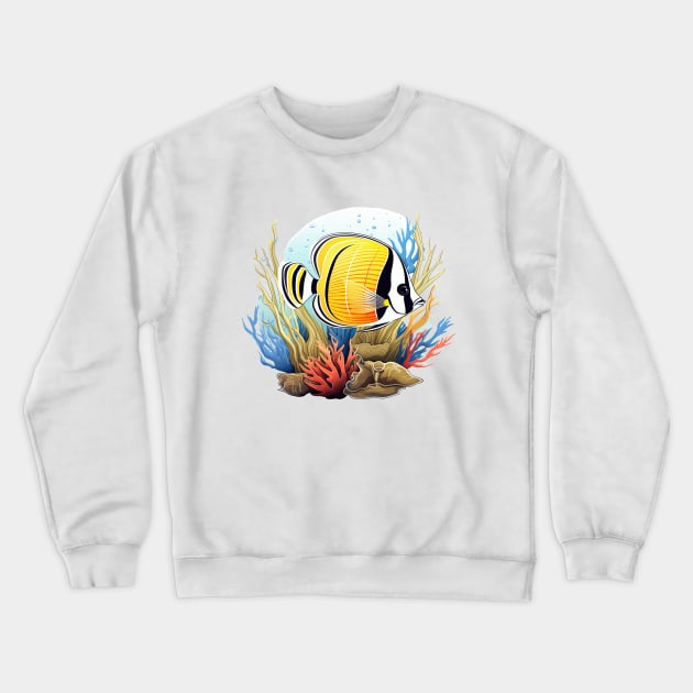 Butterflyfish Crewneck Sweatshirt by zooleisurelife